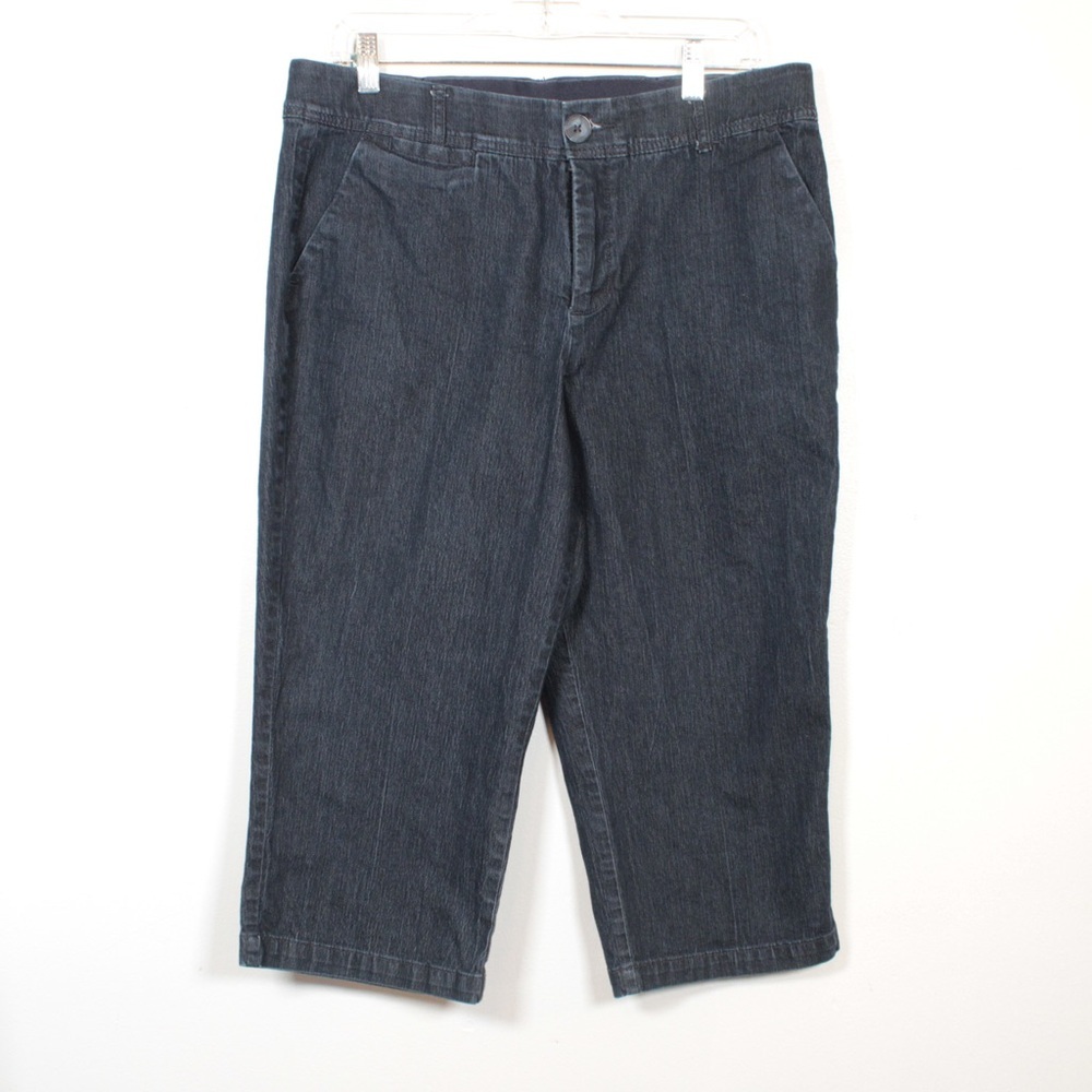 Christopher & Banks Denim Bermuda Shorts Women’s Size 12P Dark Blue